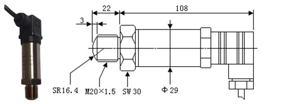 10VDC Tekanan Ultra Tinggi 1500MPa Tekanan Atmosfer Transduser 0