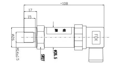 20mA 10V 60MPa Sistem Hidrolik Sensor Tekanan Keramik Barometrik 1