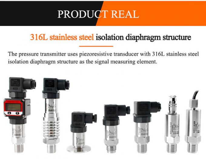 100MPa 4mA 24V Ledakan Bukti Pemancar Tekanan Diferensial 0